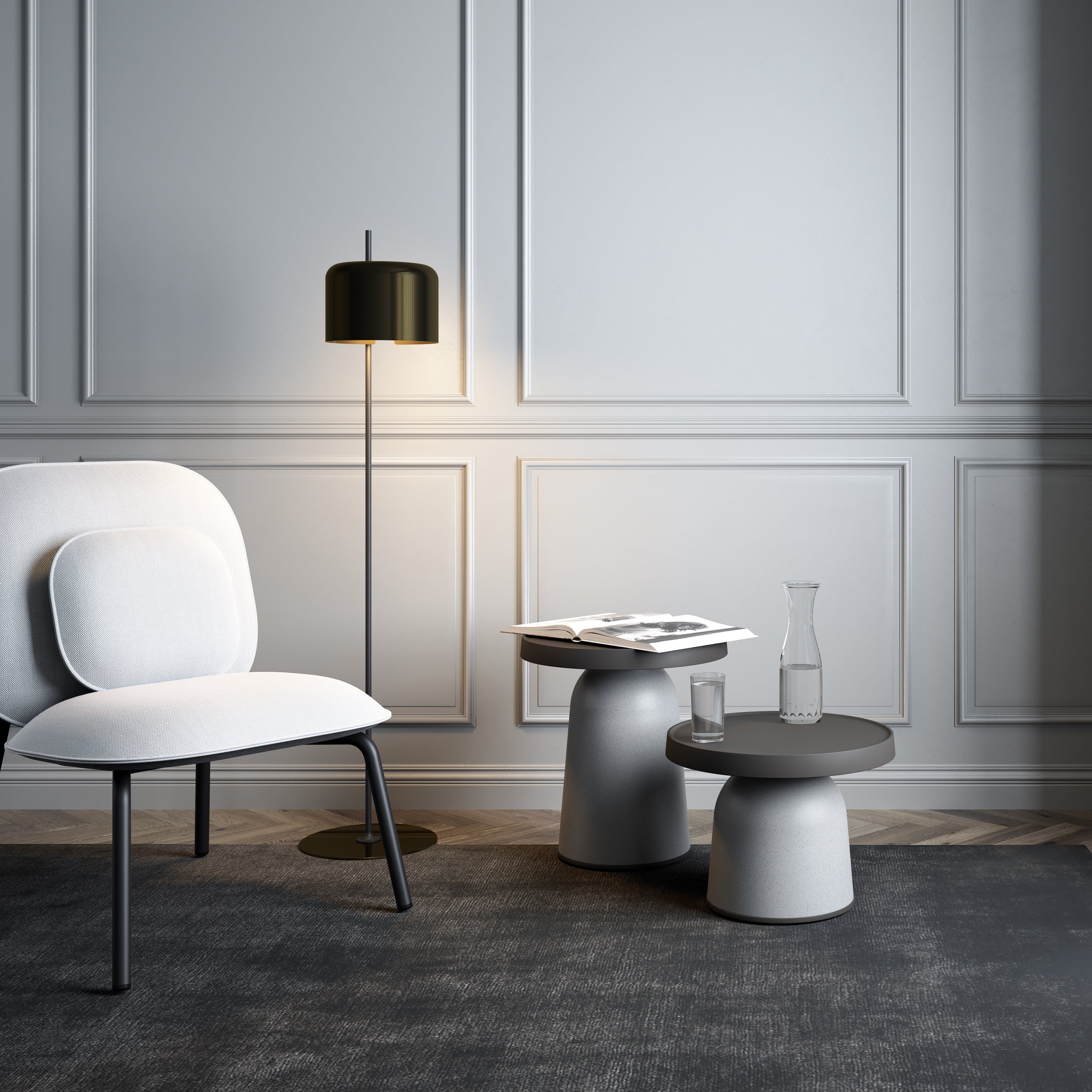 TOOU Thick Top Side Table - 2Modern