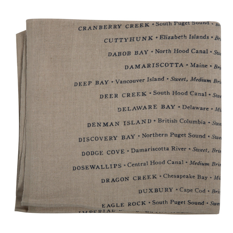 Oyster List Table Runner