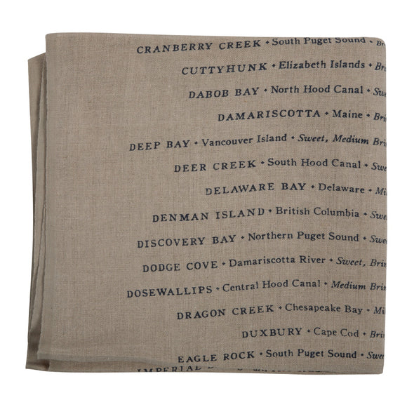 Oyster List Table Runner