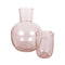 Seeded Glassware Carafe  option Pale Rose