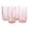 Seeded Glassware Glass (Set of 4)  option Pale Rose