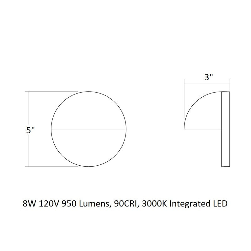 Mezza Cupola Outdoor LED Wall Sconce
