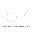 Mezza Cupola Outdoor LED Wall Sconce