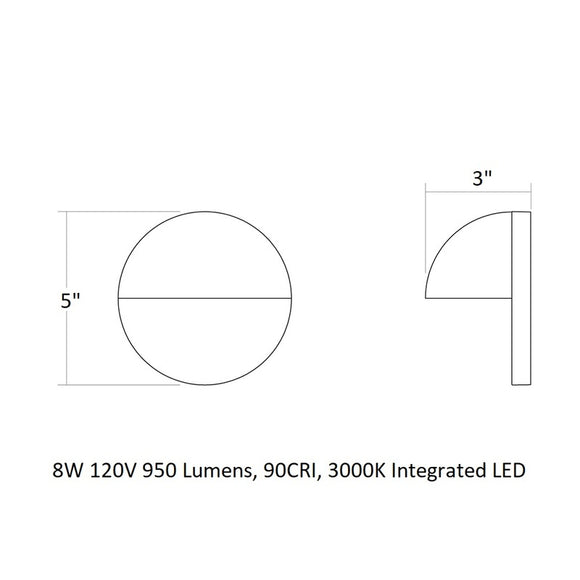 Mezza Cupola Outdoor LED Wall Sconce