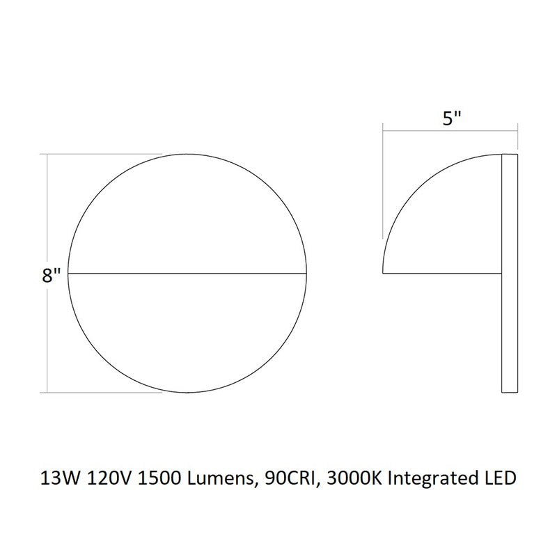 Mezza Cupola Outdoor LED Wall Sconce