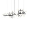 Nebula Zig Zag LED Chandelier  option Satin Black