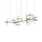 Nebula Zig Zag LED Chandelier  option Satin Nickel