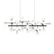 Nebula LED Bar Chandelier  option Satin Black