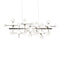 Nebula LED Bar Chandelier  option Satin Nickel
