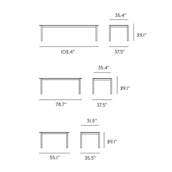 Linear Wood Table
