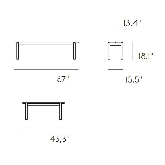 Linear Wood Table