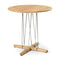 E021 Embrace Lounge/Coffee Table  option Oak / Lacquer with Stainless Steel