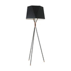 Solitaire Large Floor Lamp - Black Chinette Shade