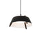 Casia Pendant Light  option Dark Stained Walnut / Matte Black with Matte White Interior