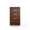 Sequel 20 3-Drawer File Cabinet  option 6114 CWL/S - Chocolate Stained Walnut/Satin Nickel