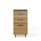 Sequel 20 3-Drawer File Cabinet  option 6114 WL/B - Natural Walnut/Black