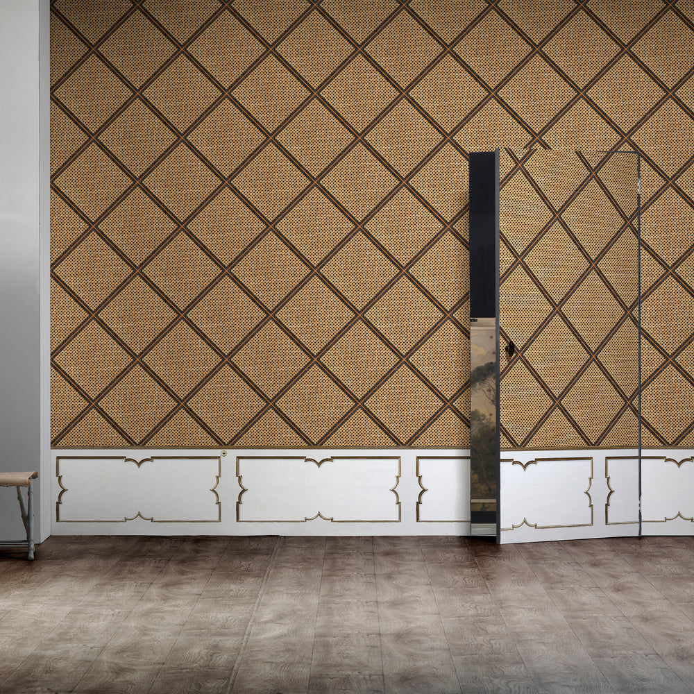 Wainscoting Webbing Wallpaper