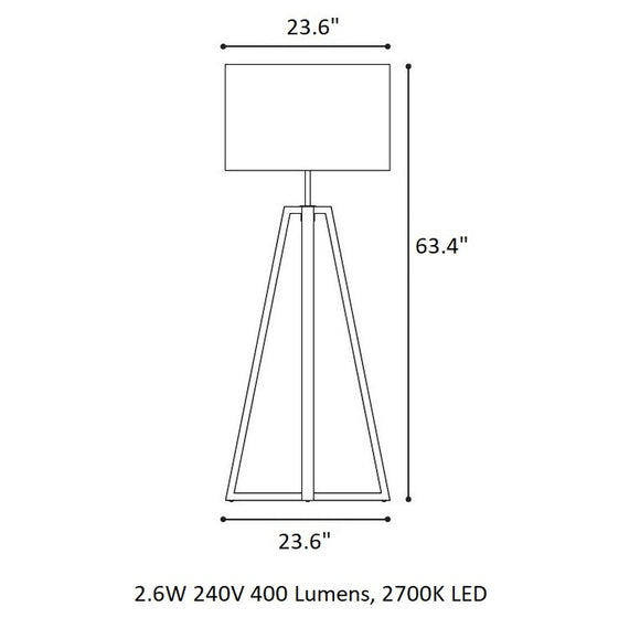 Club Lounge Solar LED Floor Lamp