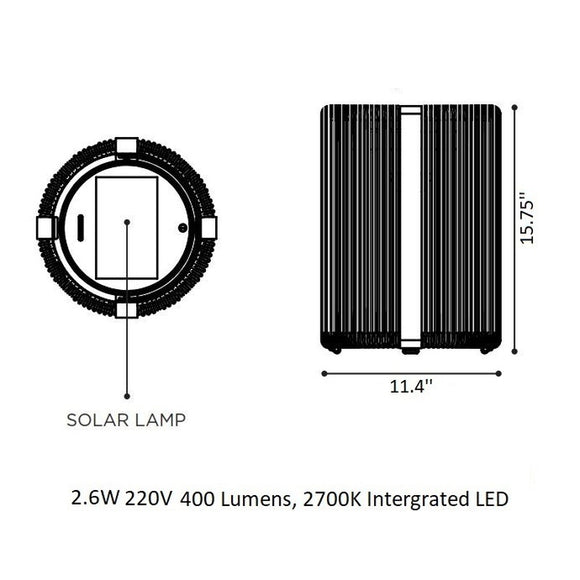 Ropy Table Lamp With Solar Module