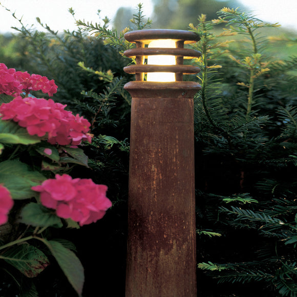 Rusty Outdoor Bollard Lamp