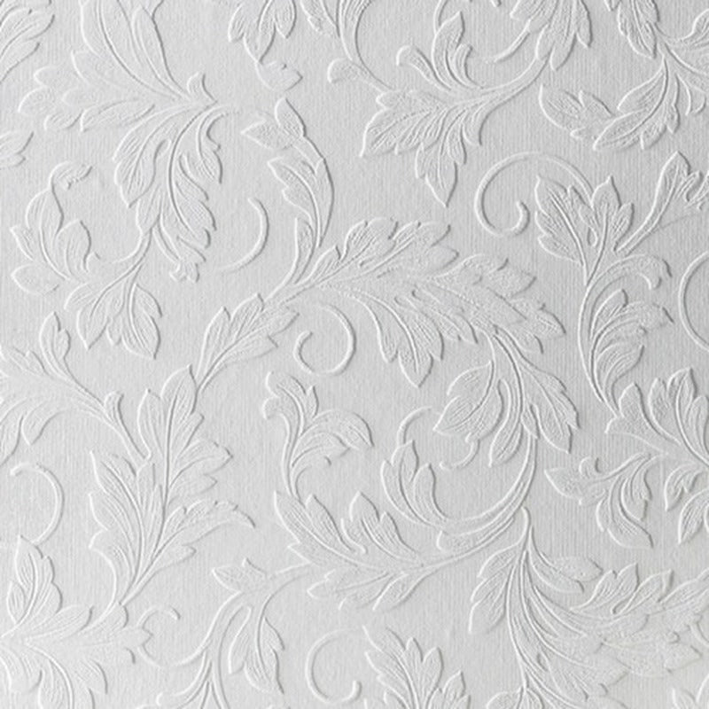 Large Scrolling Leaf Paintable Wallpaper