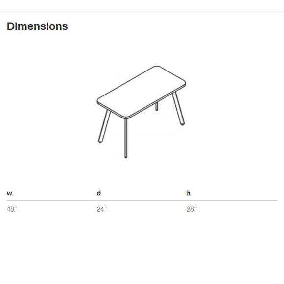 Rockwell Unscripted Rectangular Easy Table