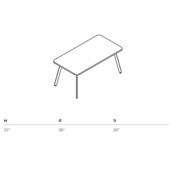 Rockwell Unscripted Rectangular Easy Table