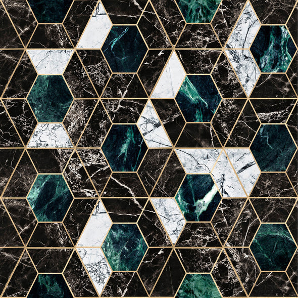 Hexa Metallic Wallpaper
