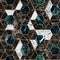 Hexa Metallic Wallpaper  option Onyx