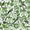 La Voliere Wallpaper  option Green