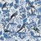 La Voliere Wallpaper Sample Swatch  option Blue Sample