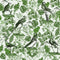La Voliere Wallpaper Sample Swatch  option Green Sample