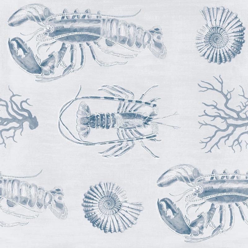 Lobster Wallpaper Sample Swatch