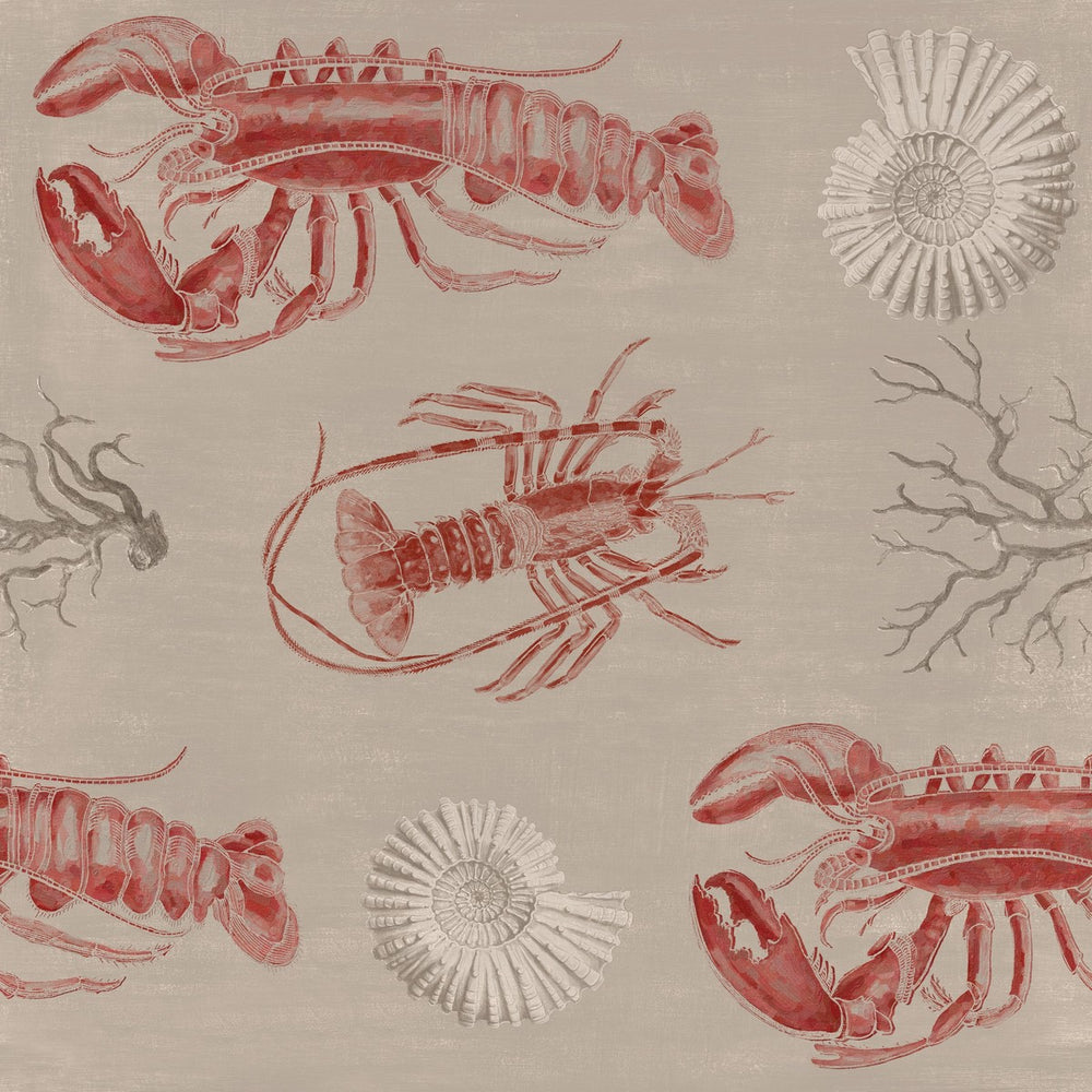 Lobster Wallpaper Sample Swatch