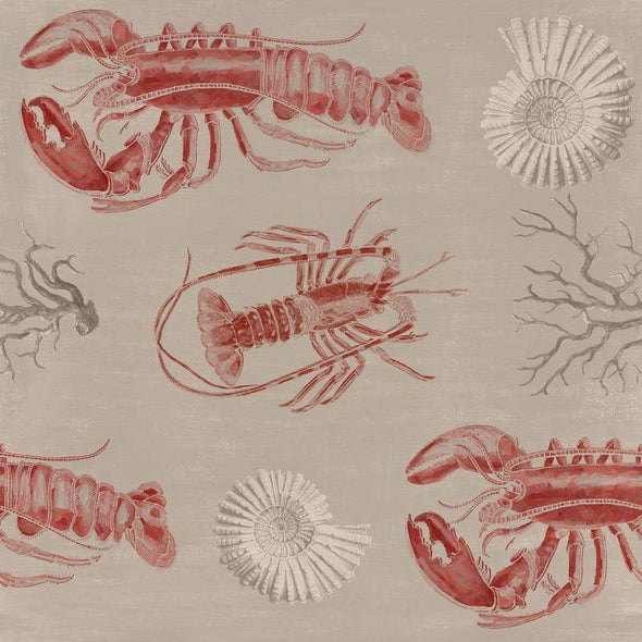 Lobster Wallpaper Sample Swatch