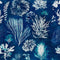 Algae Wallpaper Sample Swatch  option Navy Blue Sample