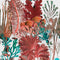 Coral Reef Wallpaper Sample Swatch  option Red Sample