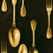 Cutlery Wallpaper Sample Swatch  option Brass Sample
