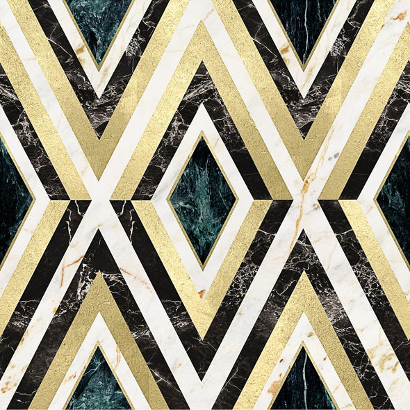 Diamonds Metallic Wallpaper