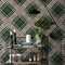 Checkered Patchwork Wallpaper  option British Green