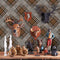 Checkered Patchwork Wallpaper  option Mid Brown