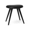 Low Wood Stool  option Black Stained Beech with Black Leather