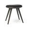 Low Wood Stool  option Sirka Grey Stained Beech with Black Leather