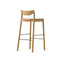 Tangerine Stool with Back  option Natural