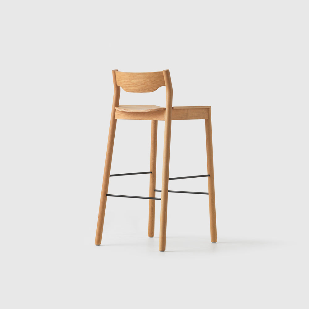 Tangerine Stool with Back