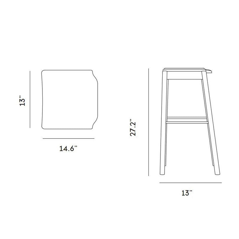 Tangerine Stool