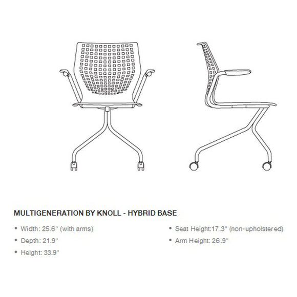 MultiGeneration by Knoll - Multipurpose chair - Hybrid Base