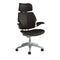 Freedom Headrest Leather Office Chair  option Corvara Java with Cocoa Boxstitch