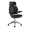 Freedom Headrest Leather Office Chair  option Corvara Onyx with Noir Boxstitch