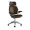 Freedom Headrest Leather Office Chair  option Ticino Canyon with Coffee Boxstitch